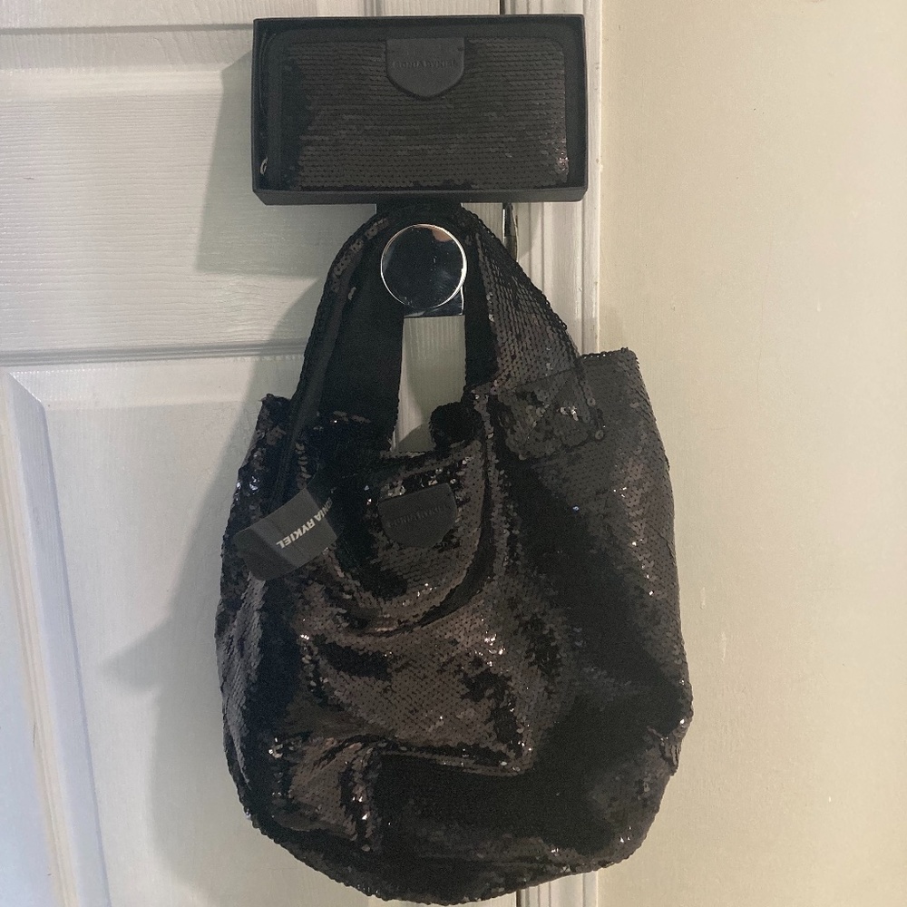Sonya Rykiel Sequin Shoulder bag, Brand New with Tags, Black